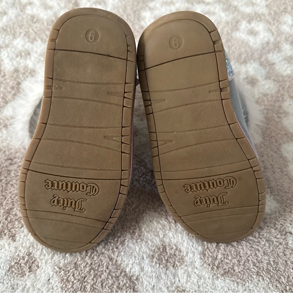 Juicy Couture Lil Coronado Cold Weather Boots Toddler Size 9 Gray Sparkle Fur - Picture 7 of 9